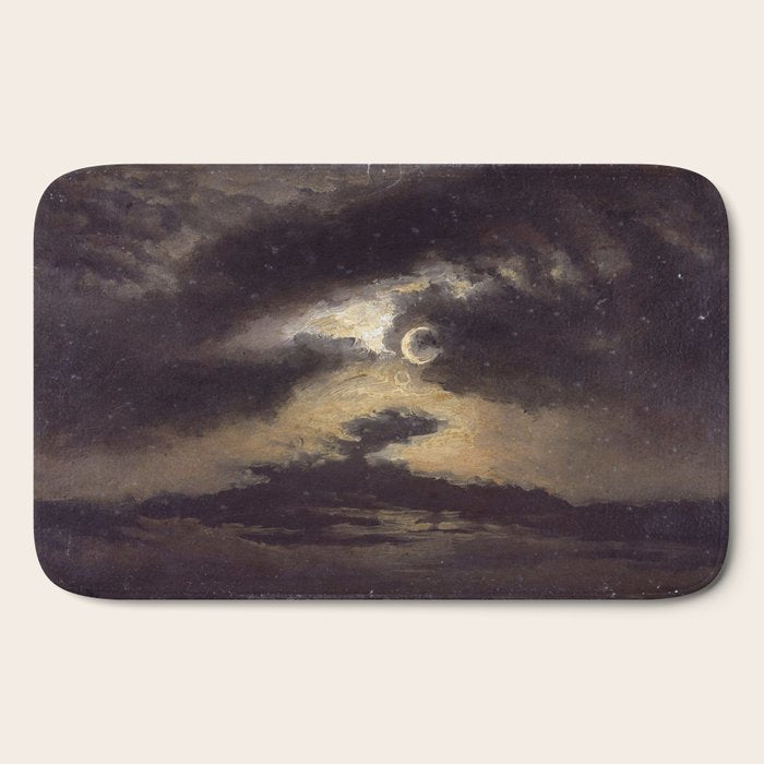 "Clouds in Moonlight" by Knud Baade, 1843 Bath Mat