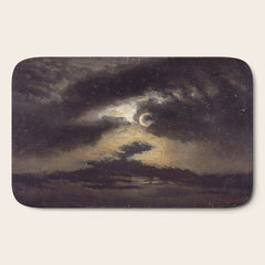 "Clouds in Moonlight" by Knud Baade, 1843 Bath Mat