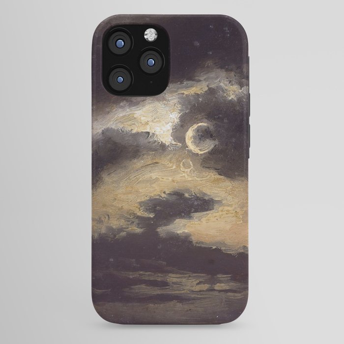 "Clouds in Moonlight" by Knud Baade, 1843 iPhone Case