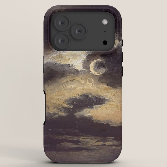 "Clouds in Moonlight" by Knud Baade, 1843 iPhone Case