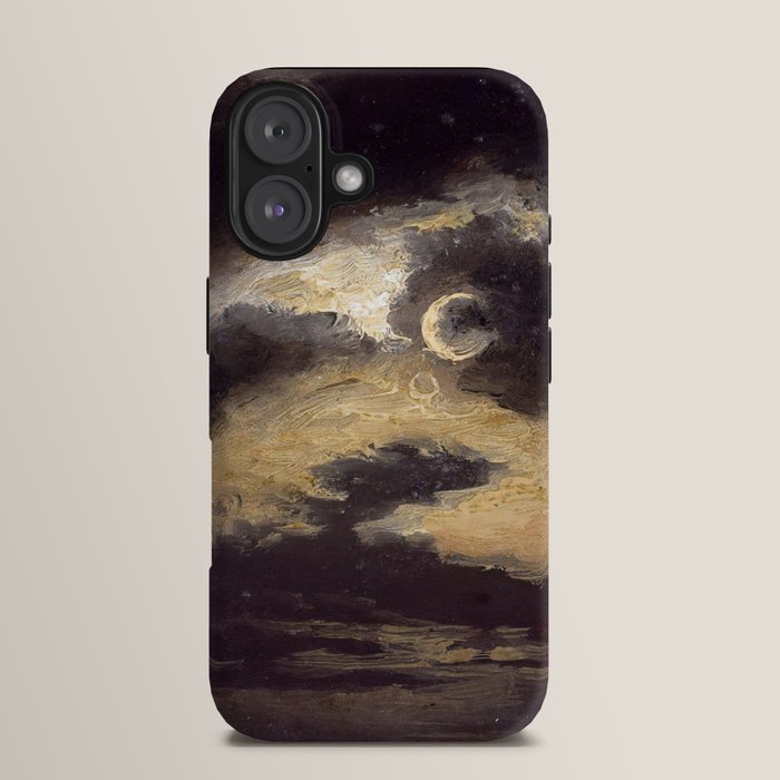 "Clouds in Moonlight" by Knud Baade, 1843 iPhone Case