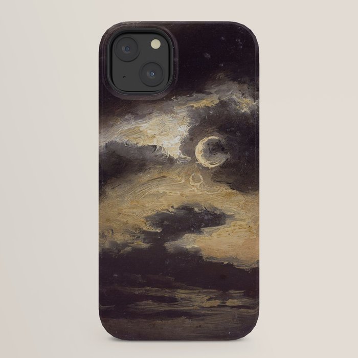 "Clouds in Moonlight" by Knud Baade, 1843 iPhone Case