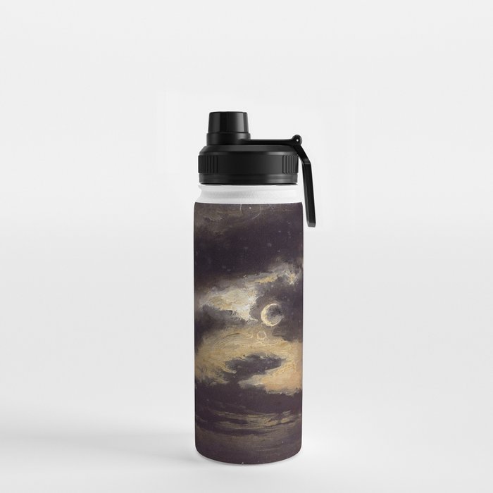 "Clouds in Moonlight" by Knud Baade, 1843 Water Bottle