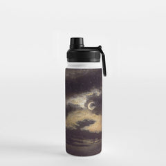 "Clouds in Moonlight" by Knud Baade, 1843 Water Bottle