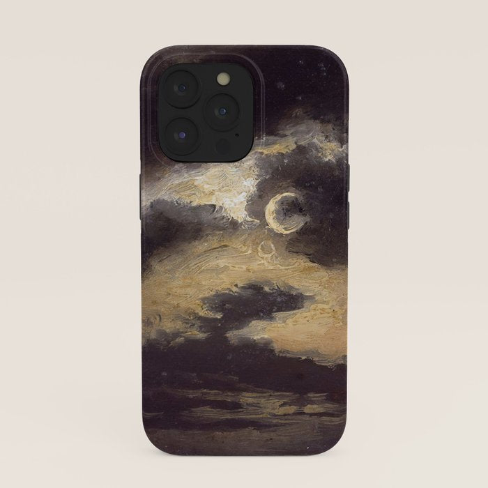 "Clouds in Moonlight" by Knud Baade, 1843 iPhone Case