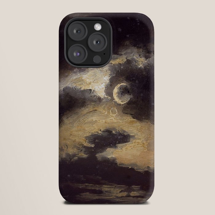 "Clouds in Moonlight" by Knud Baade, 1843 iPhone Case