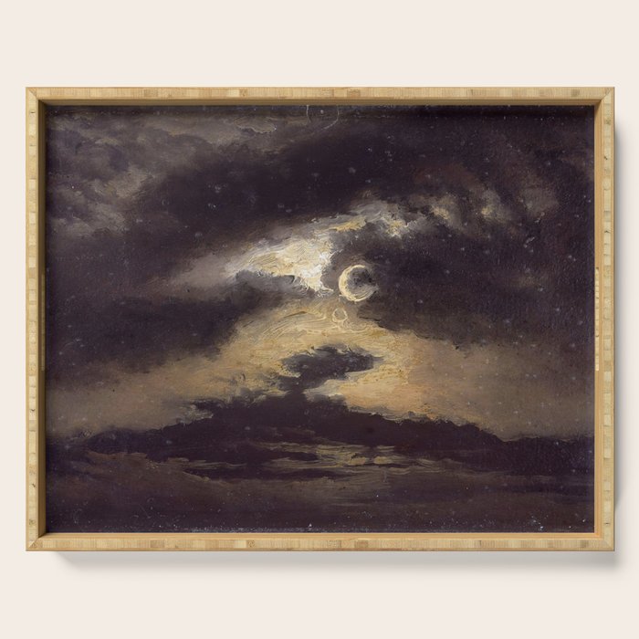 "Clouds in Moonlight" by Knud Baade, 1843 Serving Tray