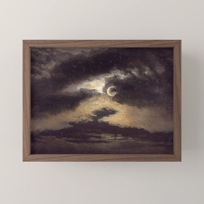 "Clouds in Moonlight" by Knud Baade, 1843 Mini Art Print