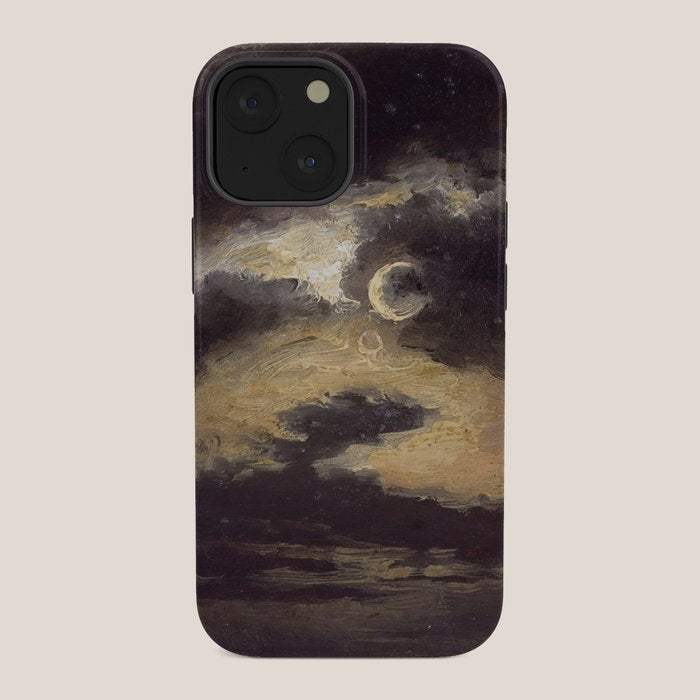 "Clouds in Moonlight" by Knud Baade, 1843 iPhone Case