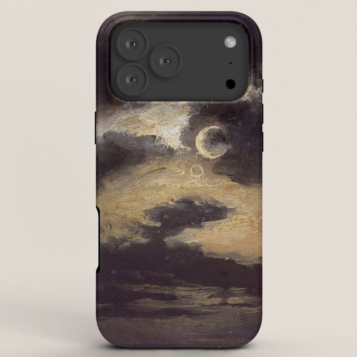 "Clouds in Moonlight" by Knud Baade, 1843 iPhone Case