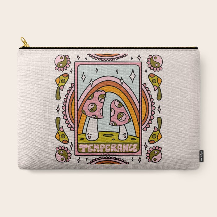 14. Temperance Tarot Mushroom Carry All Pouch