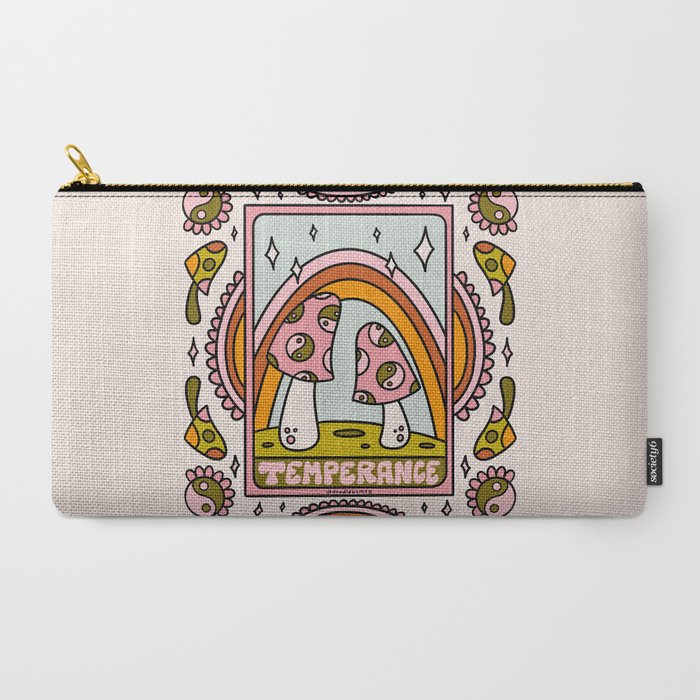 14. Temperance Tarot Mushroom Carry All Pouch