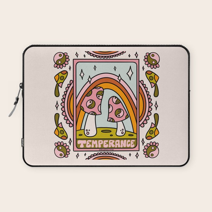 14. Temperance Tarot Mushroom Laptop Sleeve
