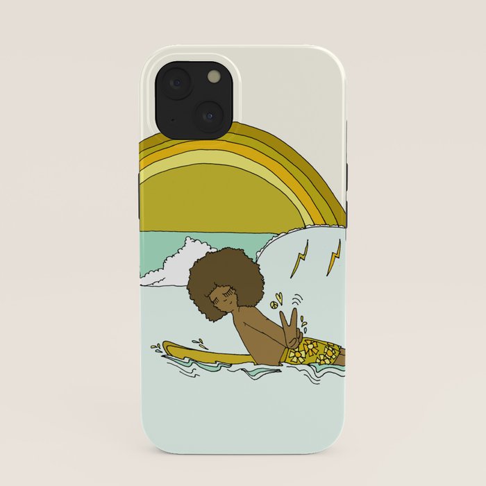 "buttons" kaluhiokalani 70s surf legend // retro surf art by surfy birdy iPhone Case