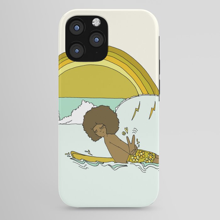 "buttons" kaluhiokalani 70s surf legend // retro surf art by surfy birdy iPhone Case