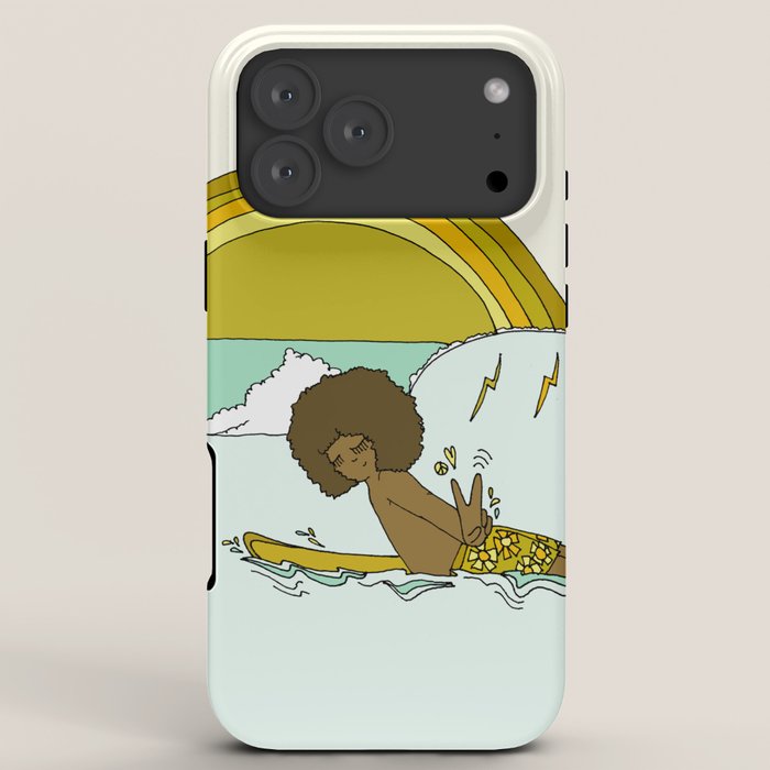 "buttons" kaluhiokalani 70s surf legend // retro surf art by surfy birdy iPhone Case