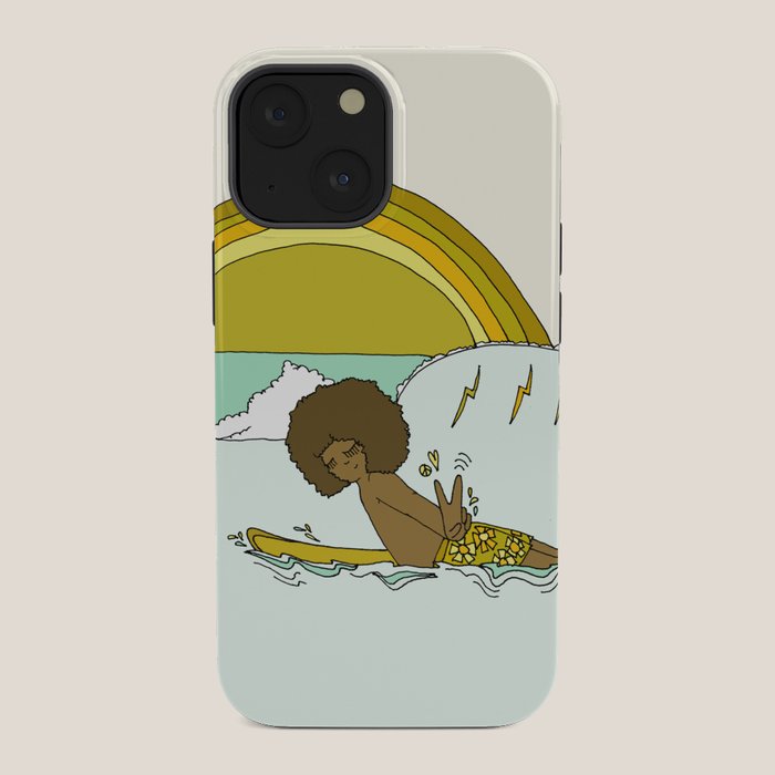 "buttons" kaluhiokalani 70s surf legend // retro surf art by surfy birdy iPhone Case