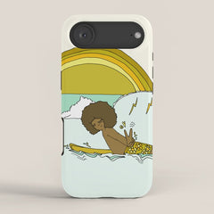 "buttons" kaluhiokalani 70s surf legend // retro surf art by surfy birdy iPhone Case