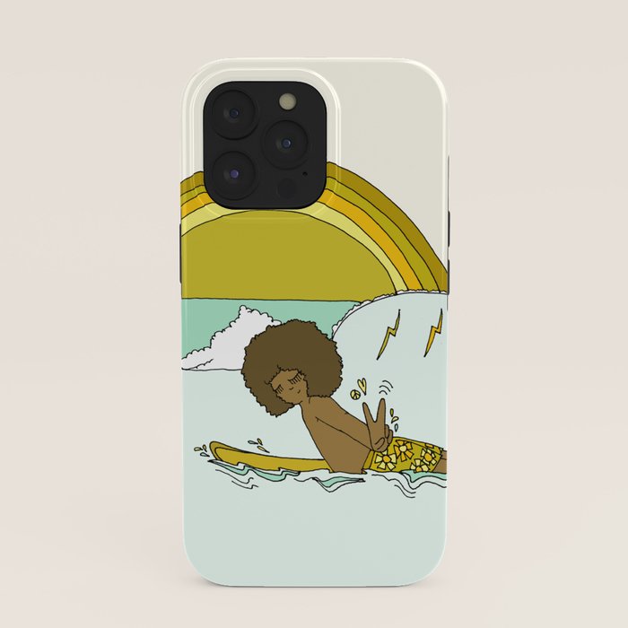 "buttons" kaluhiokalani 70s surf legend // retro surf art by surfy birdy iPhone Case