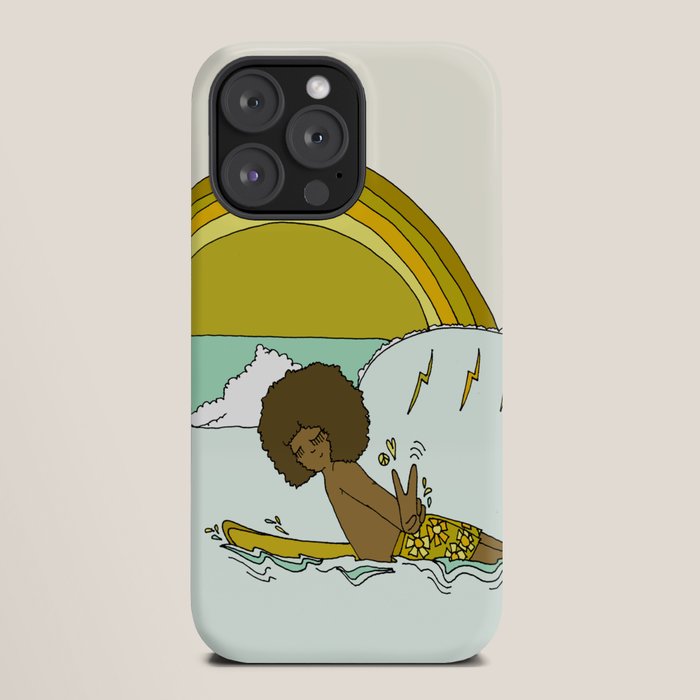 "buttons" kaluhiokalani 70s surf legend // retro surf art by surfy birdy iPhone Case