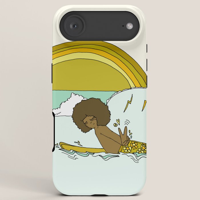 "buttons" kaluhiokalani 70s surf legend // retro surf art by surfy birdy iPhone Case