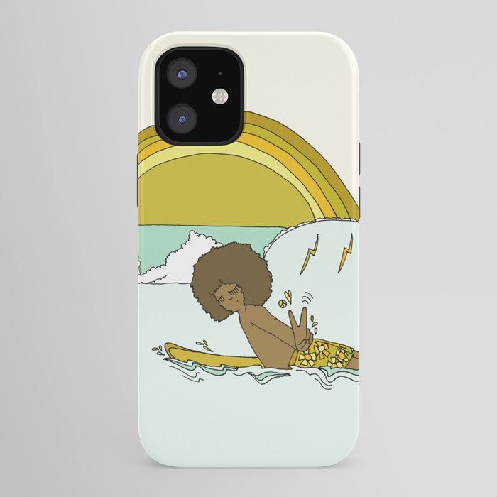 "buttons" kaluhiokalani 70s surf legend // retro surf art by surfy birdy iPhone Case