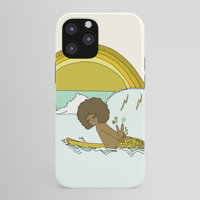 "buttons" kaluhiokalani 70s surf legend // retro surf art by surfy birdy iPhone Case