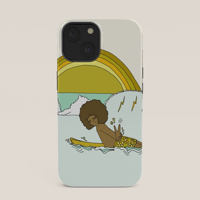 "buttons" kaluhiokalani 70s surf legend // retro surf art by surfy birdy iPhone Case