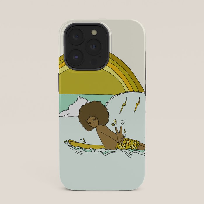 "buttons" kaluhiokalani 70s surf legend // retro surf art by surfy birdy iPhone Case