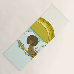 "buttons" kaluhiokalani 70s surf legend // retro surf art by surfy birdy Yoga Mat