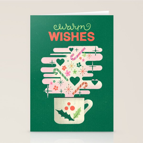 A Cup of Cheer - Warm Wishes Festive Holiday Mug Stationery Card