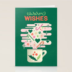 A Cup of Cheer - Warm Wishes Festive Holiday Mug Stationery Card