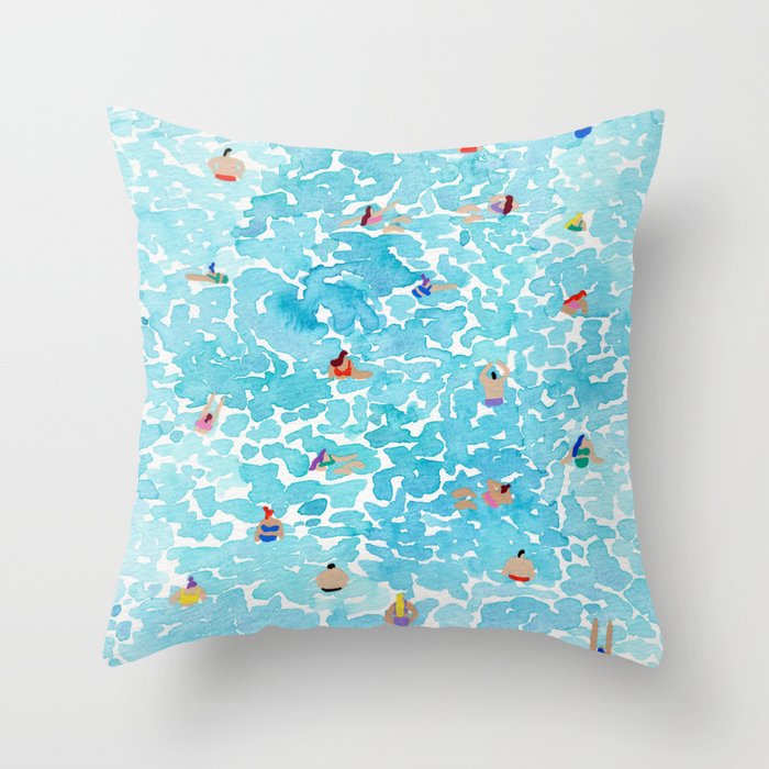 A float Throw Pillow