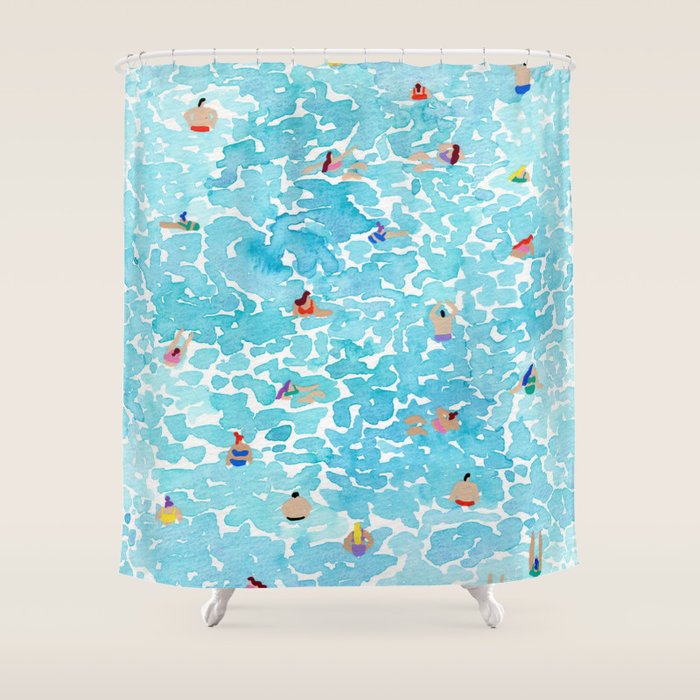 A float Shower Curtain