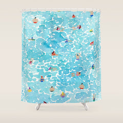 A float Shower Curtain