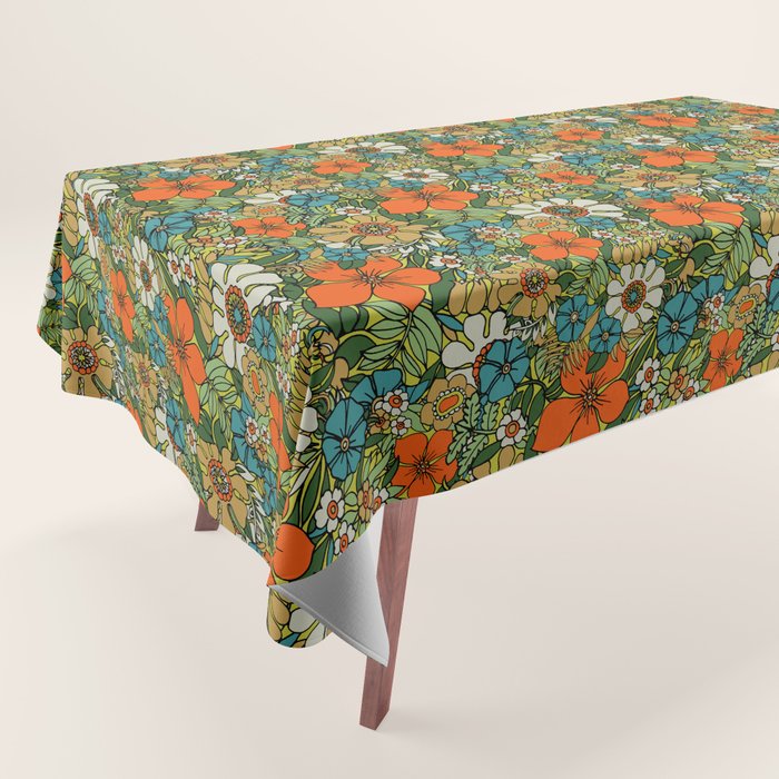 70s Plate Tablecloth