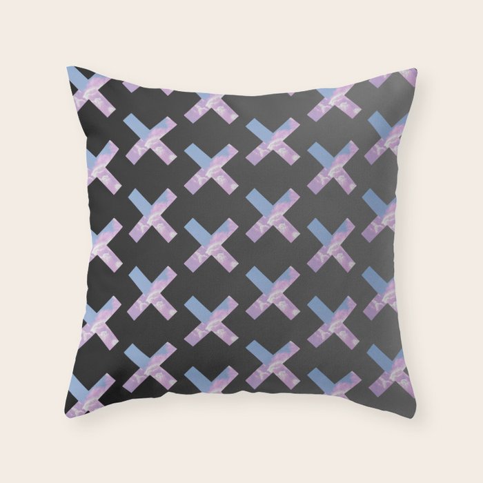 2010s era egirl x pattern Throw Pillow