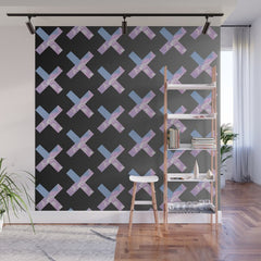 2010s era egirl x pattern Wall Mural
