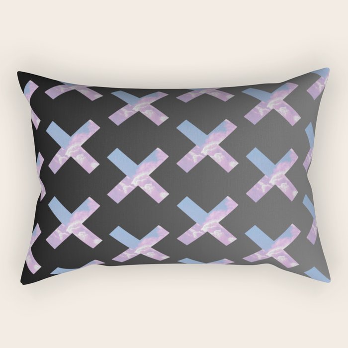 2010s era egirl x pattern Rectangular Pillow