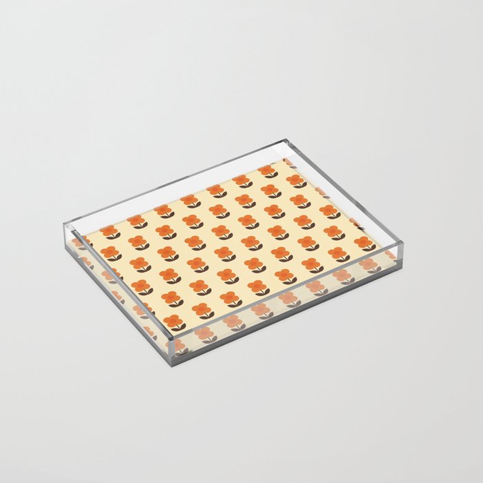 70s Flower Pattern #2 Acrylic Tray