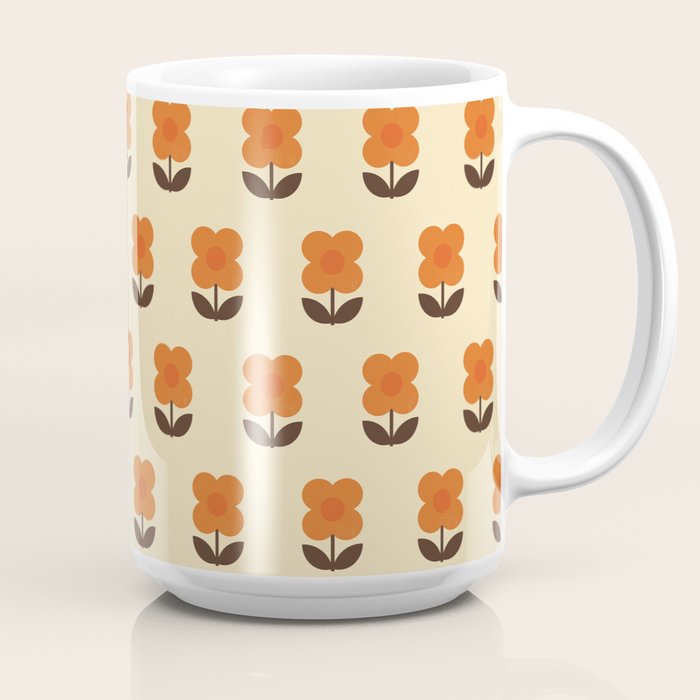 70s Flower Pattern #2 Coffee Mug