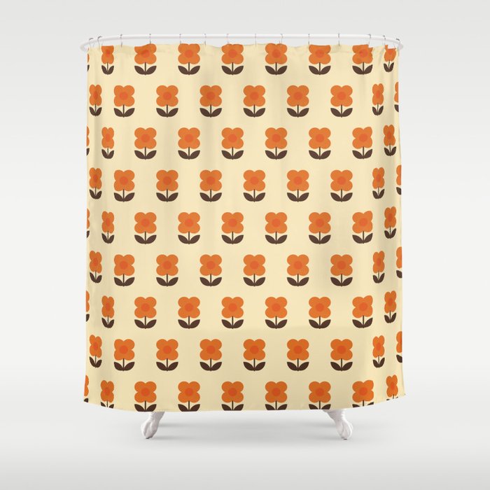 70s Flower Pattern #2 Shower Curtain