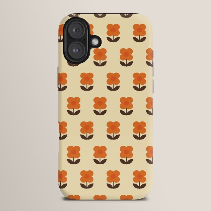70s Flower Pattern #2 iPhone Case