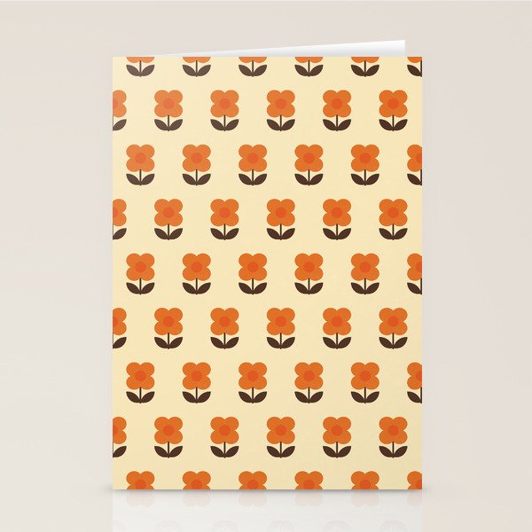 70s Flower Pattern #2 Stationery Card