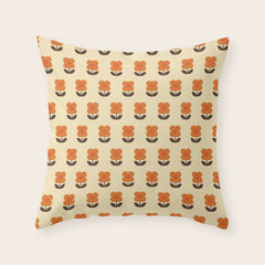 70s Flower Pattern #2 Throw Pillow
