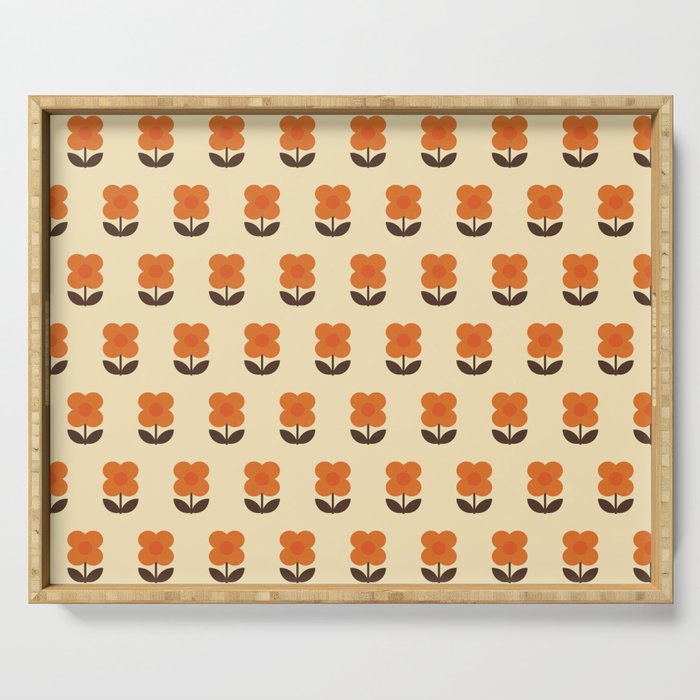70s Flower Pattern #2 Serving Tray