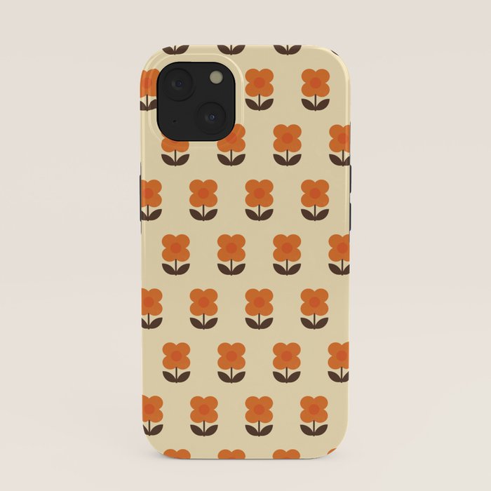 70s Flower Pattern #2 iPhone Case