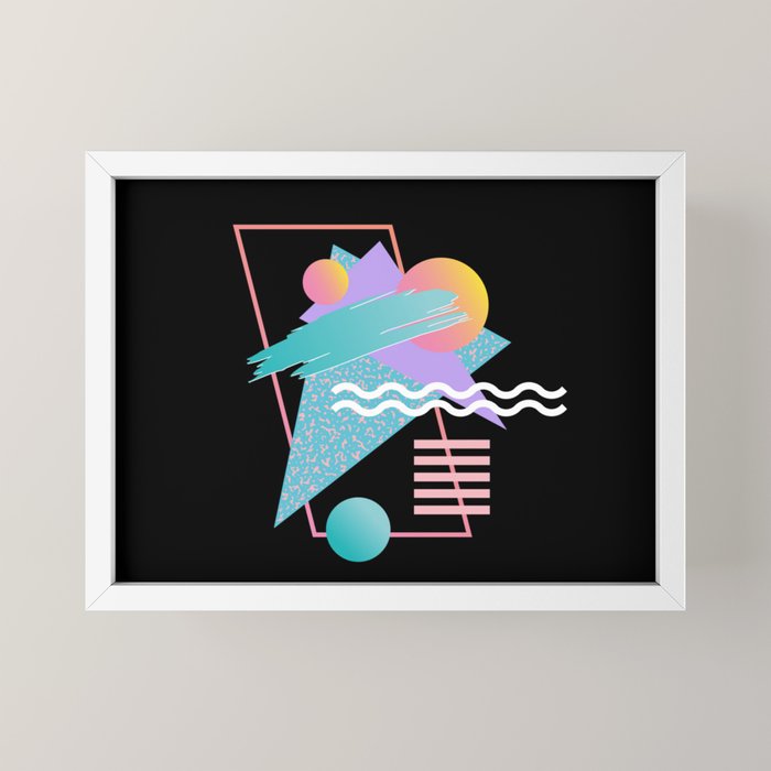 80s Retrowave Design - Memphis Pattern 135 Mini Art Print