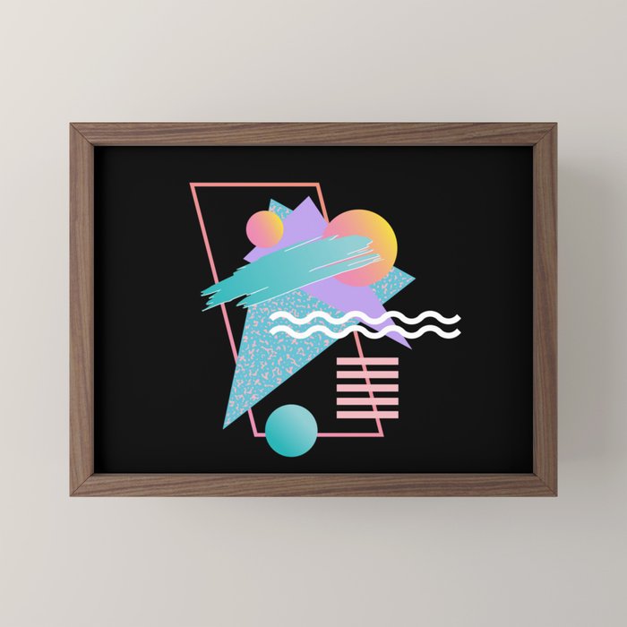 80s Retrowave Design - Memphis Pattern 135 Mini Art Print