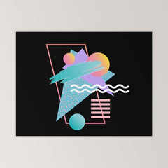 80s Retrowave Design - Memphis Pattern 135 Mini Art Print